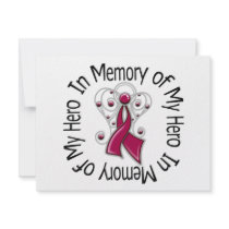 In Memory of My Hero Multiple Myeloma Angel Wings Custom Announcement