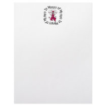In Memory of My Hero Multiple Myeloma Angel Wings Custom Letterhead