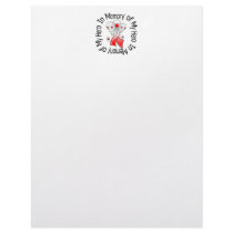 In Memory of My Hero Oral Cancer Angel Wings Custom Letterhead