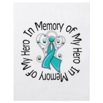 In Memory of My Hero Ovarian Cancer Angel Wings Custom Flyer