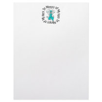 In Memory of My Hero Ovarian Cancer Angel Wings letterhead