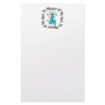 In Memory of My Hero Ovarian Cancer Angel Wings stationery