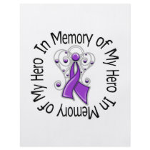 In Memory of My Hero Pancreatic Cancer Angel Wings flyers by giftsforawareness In Memory of My Hero Pancreatic Cancer Angel Wings flyers