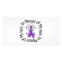 In Memory of My Hero Pancreatic Cancer Angel Wings photo cards by giftsforawareness In Memory of My Hero Pancreatic Cancer Angel Wings photo cards