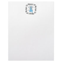 In Memory of My Hero Prostate Cancer Angel Wings letterhead