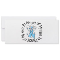 In Memory of My Hero Prostate Cancer Angel Wings rack cards by giftsforawareness In Memory of My Hero Prostate Cancer Angel Wings rack cards
