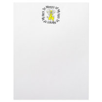 In Memory of My Hero Sarcoma Angel Wings letterhead