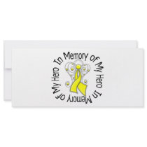In Memory of My Hero Sarcoma Angel Wings rack cards by giftsforawareness In Memory of My Hero Sarcoma Angel Wings rack cards