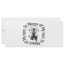 In Memory of My Hero Skin Cancer Angel Wings rack cards by giftsforawareness In Memory of My Hero Skin Cancer Angel Wings rack cards