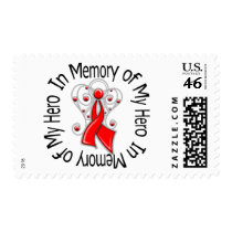 In Memory of My Hero Stroke Angel Wings Postage Stamps