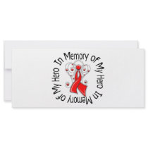 In Memory of My Hero Stroke Angel Wings rack cards by giftsforawareness In Memory of My Hero Stroke Angel Wings rack cards
