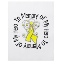 In Memory of My Hero Testicular Cancer Angel Wings Custom Flyer