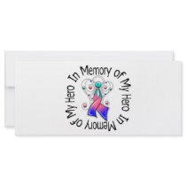 In Memory of My Hero Thyroid Cancer Angel Wings rack cards by giftsforawareness In Memory of My Hero Thyroid Cancer Angel Wings rack cards