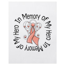 In Memory of My Hero Uterine Cancer Angel Wings flyers by giftsforawareness In Memory of My Hero Uterine Cancer Angel Wings flyers
