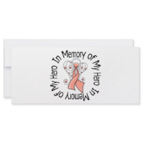 In Memory of My Hero Uterine Cancer Angel Wings rack cards by giftsforawareness In Memory of My Hero Uterine Cancer Angel Wings rack cards