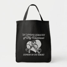 In Memory of My Husband - Brain Cancer Canvas Bags