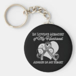 In Memory of My Husband - Brain Cancer Keychains