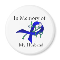In Memory of My Husband - Colon Cancer Refrigerator Magnets