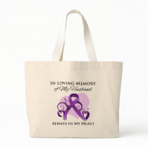 In Memory of My Husband - Pancreatic Cancer Tote Bags