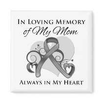 In Memory of My Mom - Brain Cancer Refrigerator Magnet