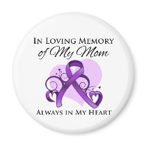 In Memory of My Mom - Pancreatic Cancer Fridge Magnet