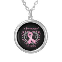 In Memory of My Mommy Breast Cancer Heart Custom Necklace