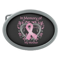 In Memory of My Mother Breast Cancer Heart Belt Buckles