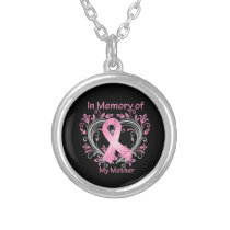 In Memory of My Mother Breast Cancer Heart Necklaces