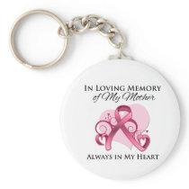 In Memory of My Mother - Breast Cancer Key Chain