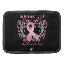 In Memory of My Mother-in-Law Breast Cancer Heart Folio Planner