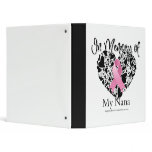 In Memory of My Nana - Breast Cancer Awareness Vinyl Binder