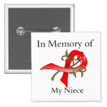 In Memory of My Niece - Stroke Disease Pins