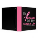 In Memory of My Sister-in-Law Breast Cancer Album 3 Ring Binders