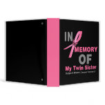 In Memory of My Twin Sister Breast Cancer Album Binders