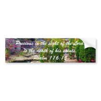 In Memory of Psalm 116:15 Bumper Sticker