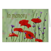 In Memory Poppies Cards