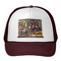 In Moulin De La Galette ",  By Toulouse-Lautrec Mesh Hats