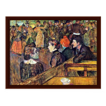 In Moulin De La Galette ",  By Toulouse-Lautrec postcards