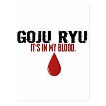 In My Blood GOJU RYU Post Cards