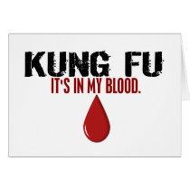 In My Blood KUNG FU Greeting Card
