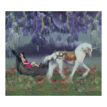 In my dreams, fantasy fairy and unicorn posters