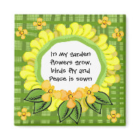 In my garden... Magnet Square magnet