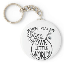 In My Own Little World Steel Drum Keychains