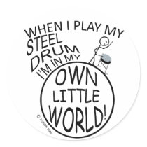 In My Own Little World Steel Drum stickers