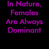 In Nature, Females Are Always Dominant
