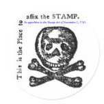 In opposition to the Stamp Act of 1765. Round Sticker