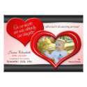 In Our Hearts - Red Heart Adoption Announcements