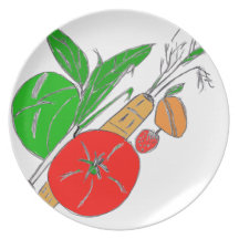 IN OUR SANTE.png Dinner Plate
