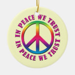 In Peace We Trust Christmas Tree Ornaments