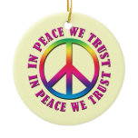 In Peace We Trust Christmas Tree Ornaments